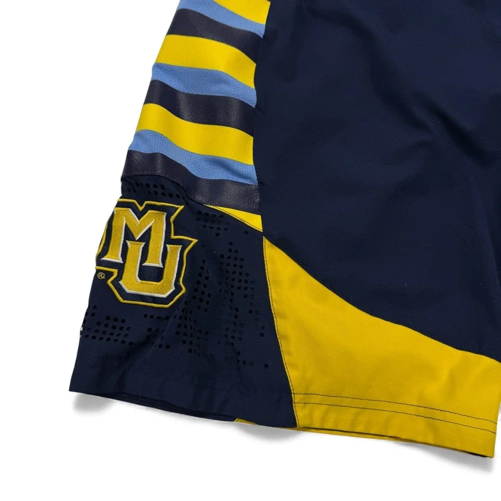 Jordan Marquette Basketball Shorts Mens‎ Small Navy Yellow Nike NCAA College